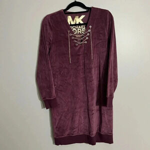 MK Michael Kors Plum Velour‎ Dress Size S